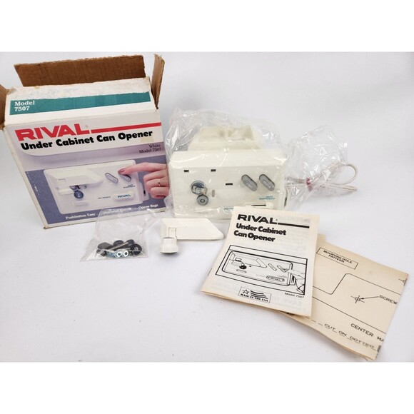 Vintage Rival Under Cabinet Can‎ Opener 7507 Knife Sharpener RV Travel Mountable - Picture 2 of 16